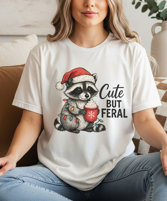 Cute But Feral Christmas Raccoon
