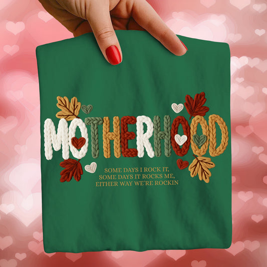 Motherhood-faux yarn design