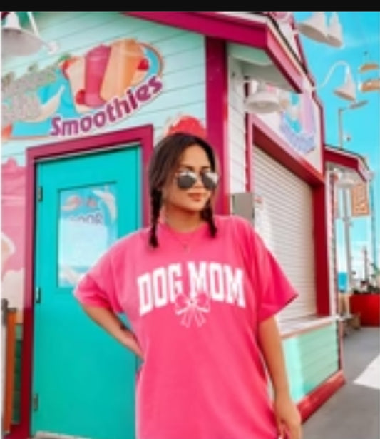 Dog mom white letters