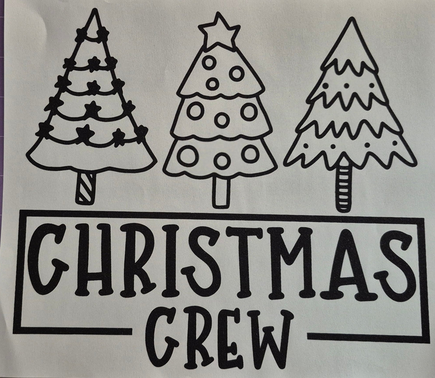Christmas Crew Trees- Christmas Transfer Design
