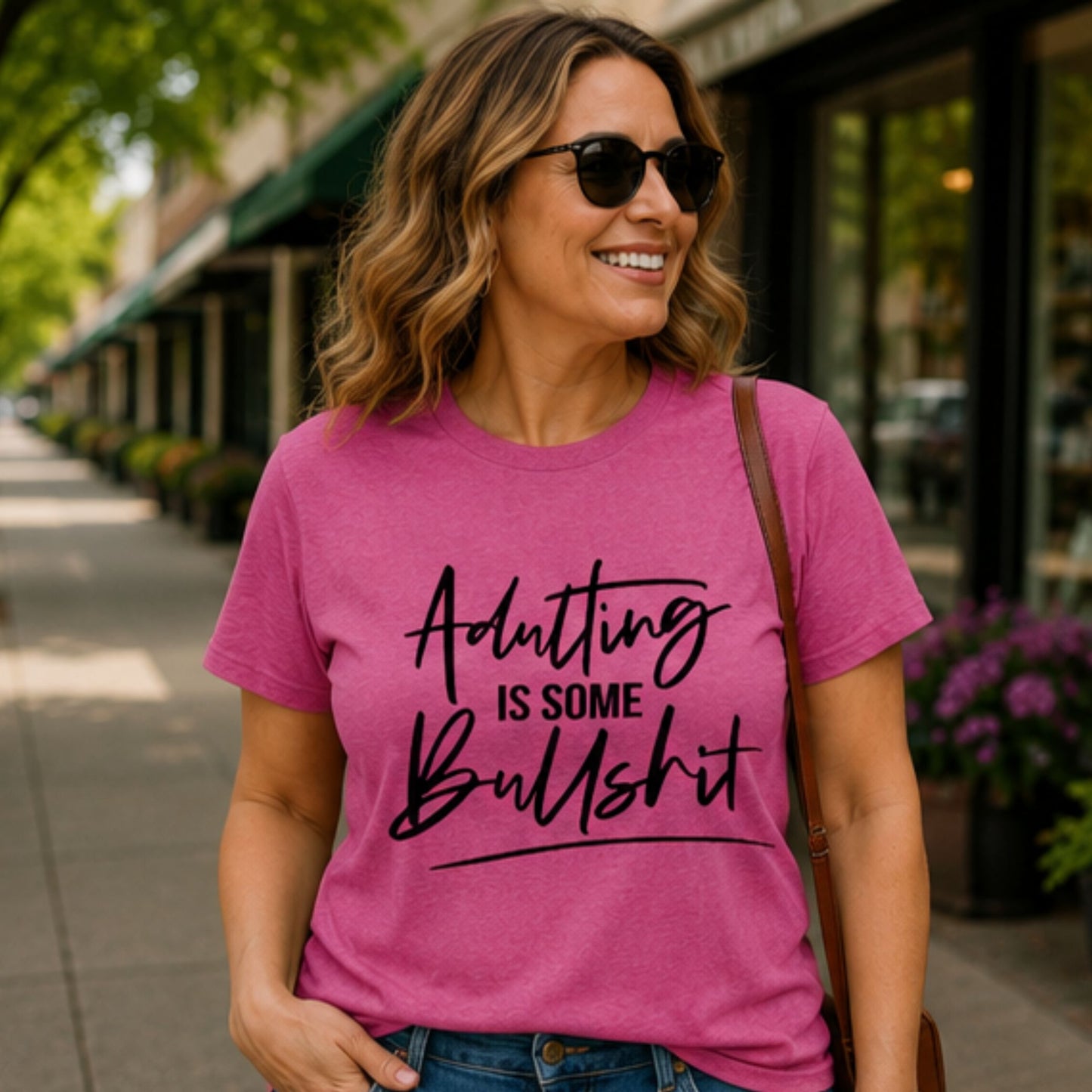 Adulting Is Some Bullshit Graphic Design everyday funny sarcastic t-shirt/Casual everyday shirt, soft and cozy sassy top/Unisex fit
