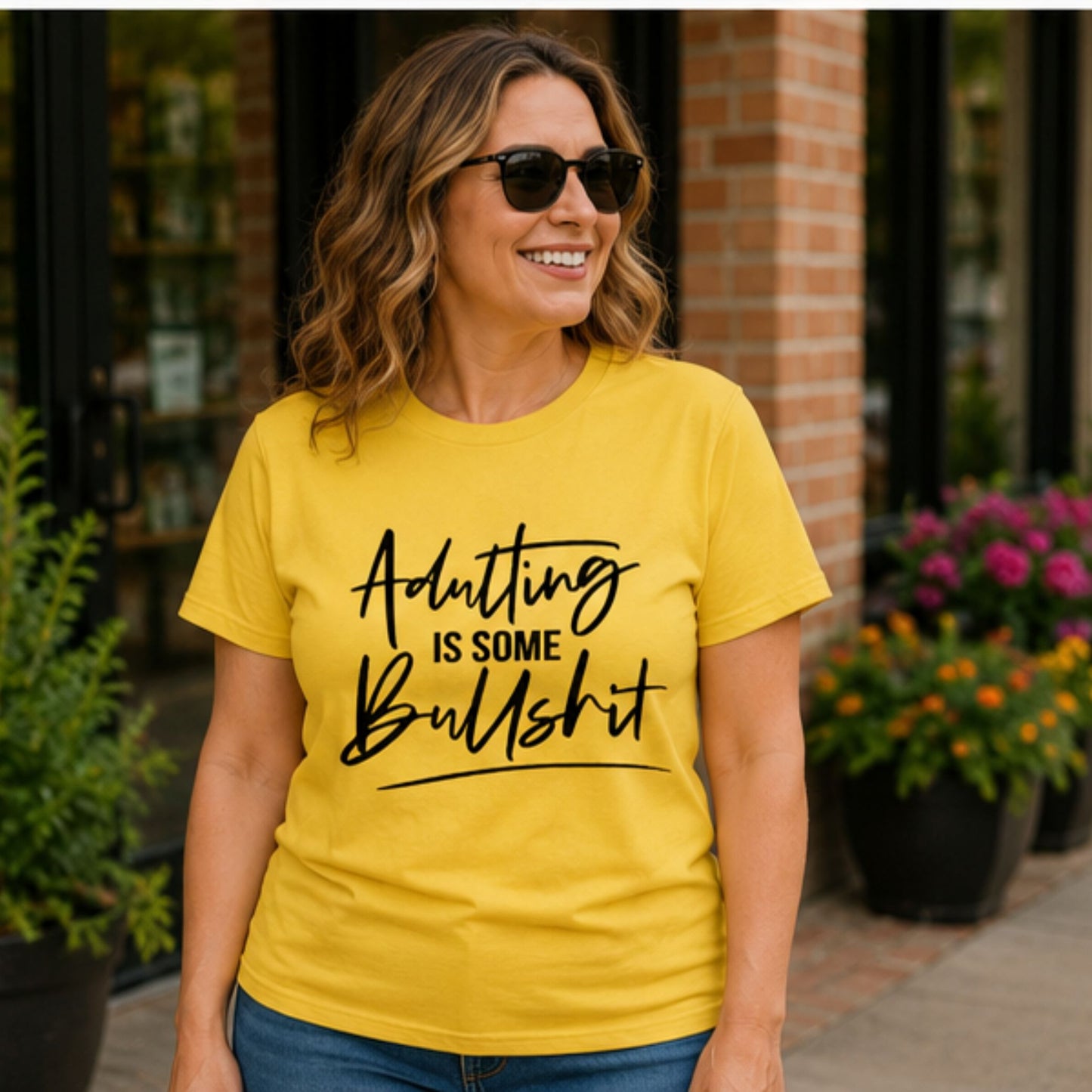 Adulting Is Some Bullshit Graphic Design everyday funny sarcastic t-shirt/Casual everyday shirt, soft and cozy sassy top/Unisex fit