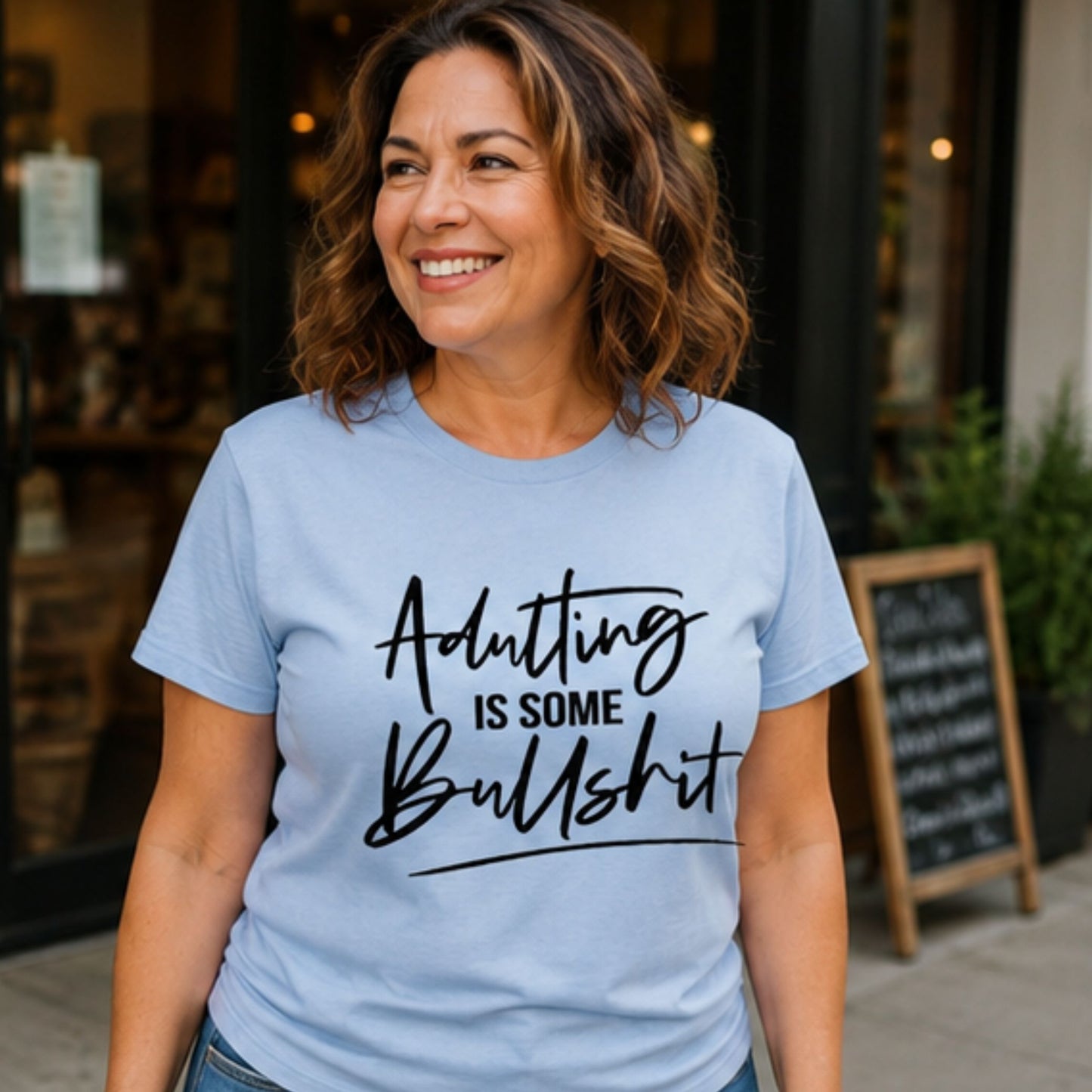 Adulting Is Some Bullshit Graphic Design everyday funny sarcastic t-shirt/Casual everyday shirt, soft and cozy sassy top/Unisex fit