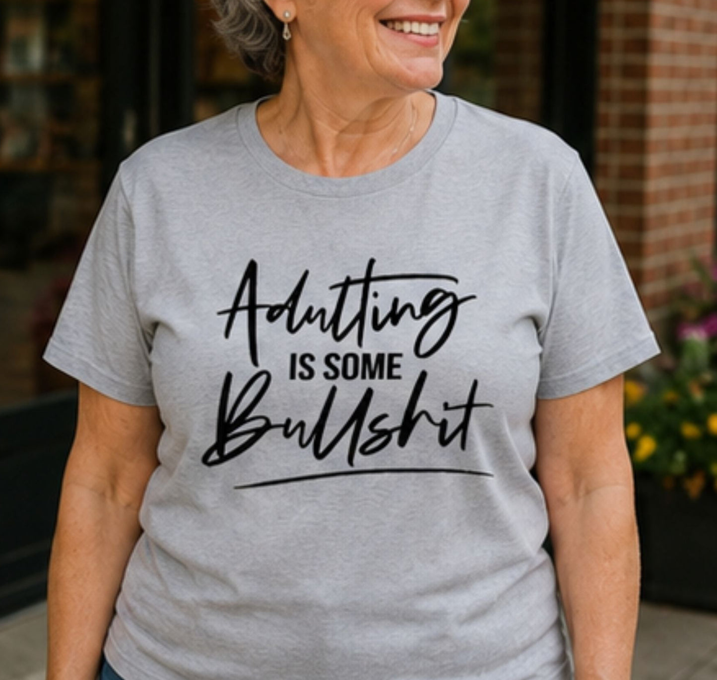 Adulting Is Some Bullshit Graphic Design everyday funny sarcastic t-shirt/Casual everyday shirt, soft and cozy sassy top/Unisex fit