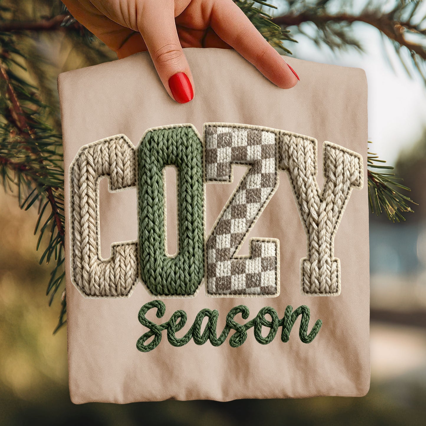 Cozy Season faux yarn design