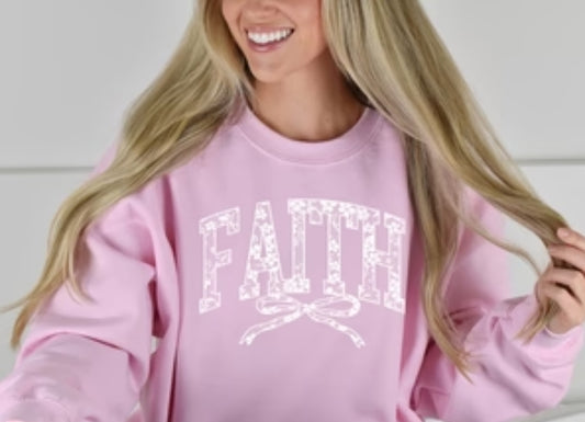 FAITH (Faux white lace lettering)