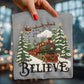 Christmas Train Believe-faux yarn graphic design