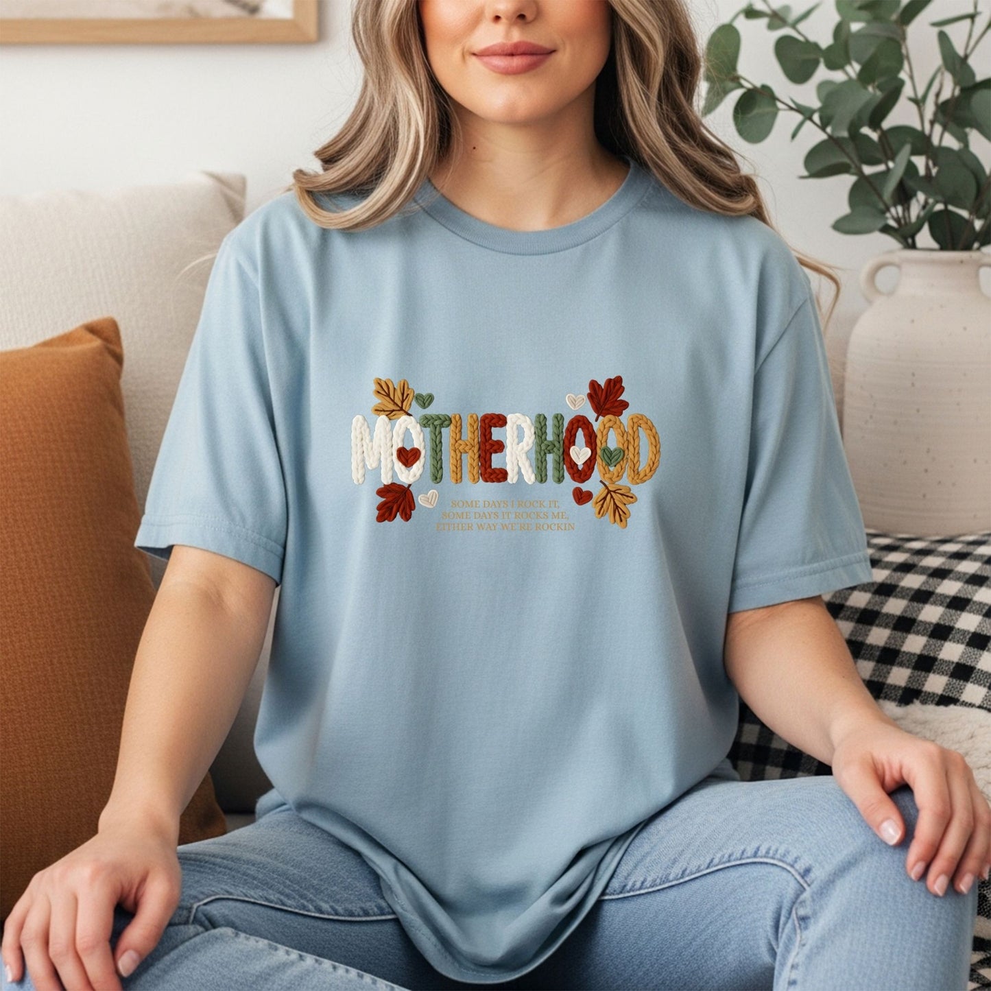 Motherhood-faux yarn design