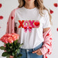 XOXO with bow-faux yarn sublimation design