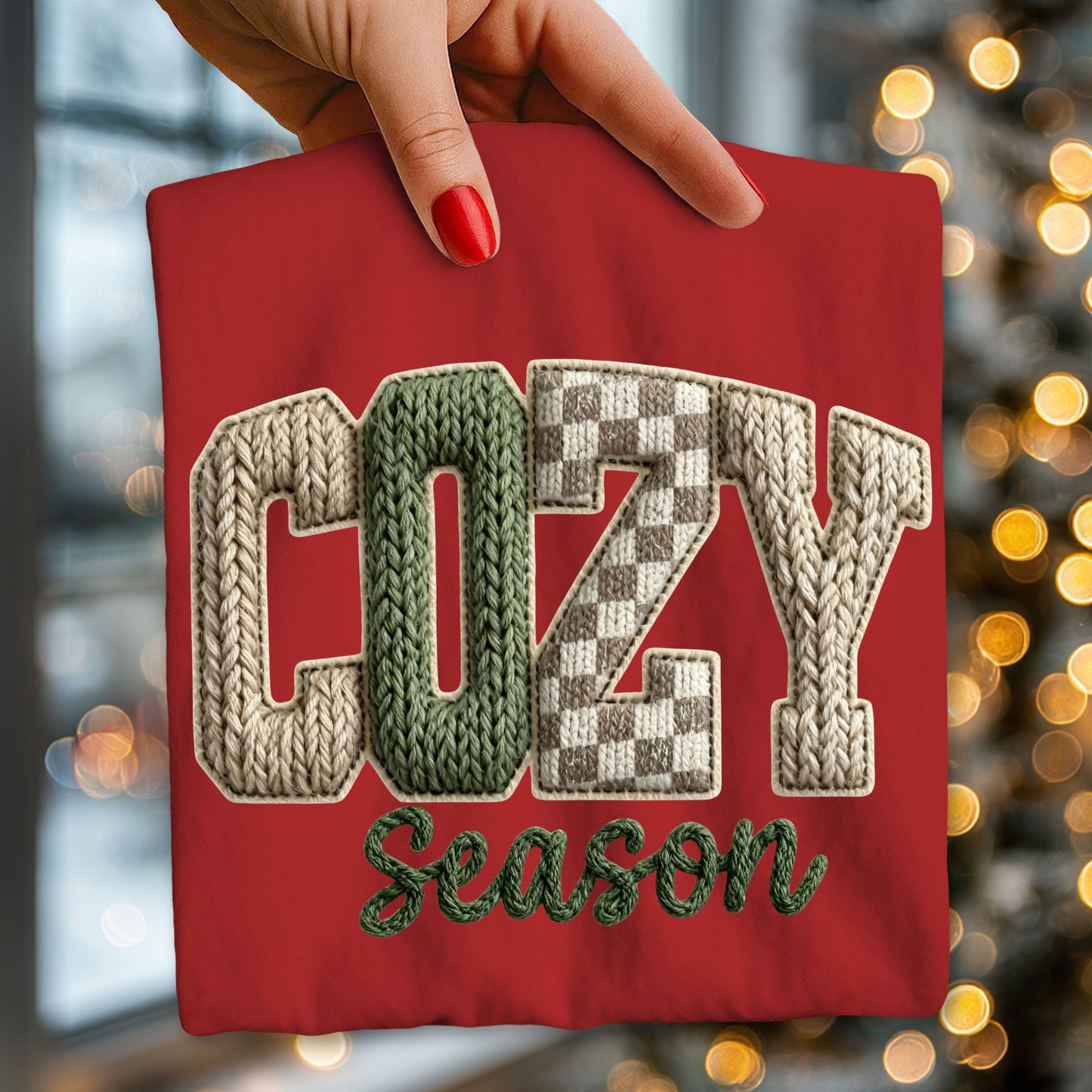 Cozy Season faux yarn design