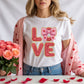 Love with bow-faux yarn sublimation design