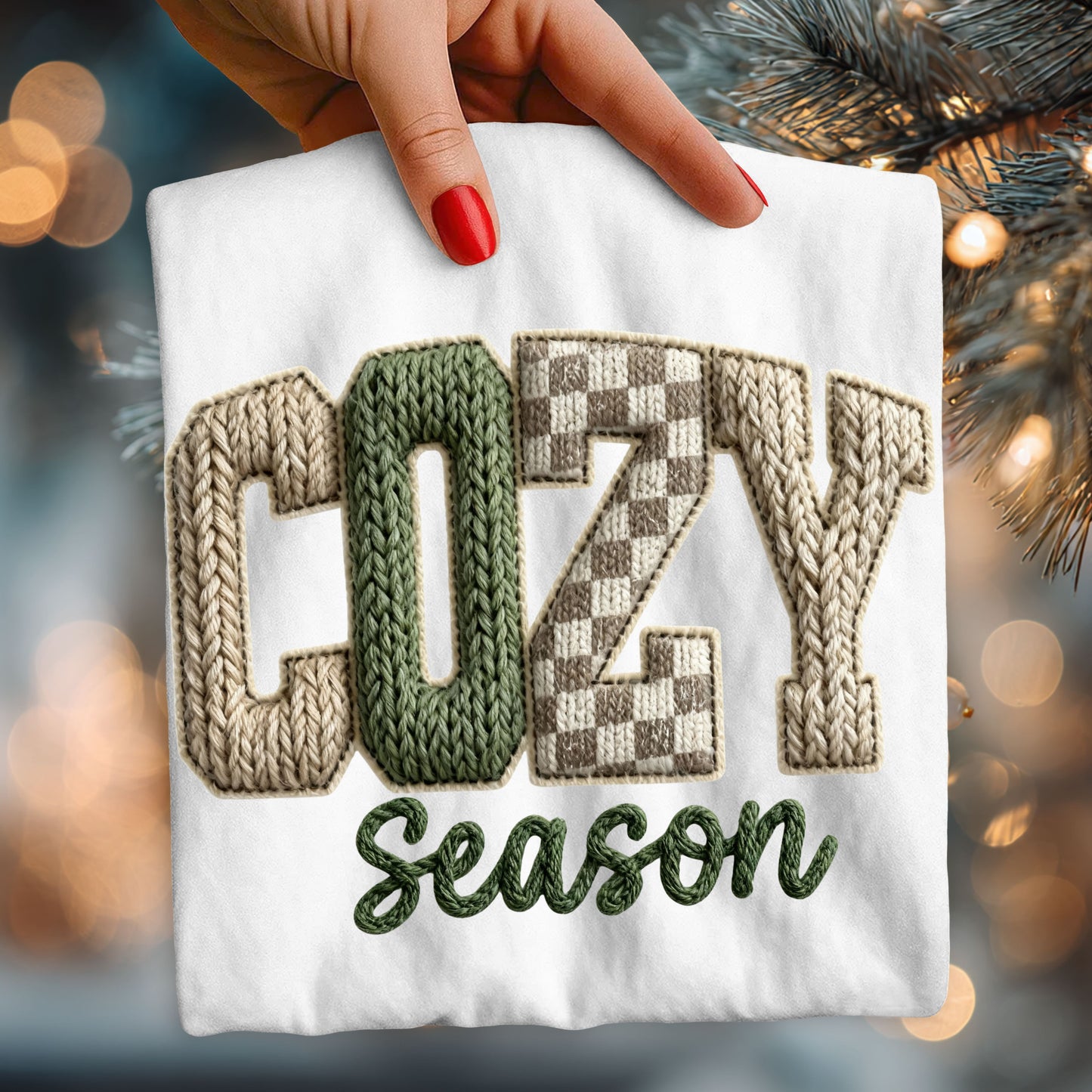 Cozy Season faux yarn design