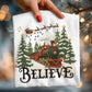 Christmas Train Believe-faux yarn graphic design