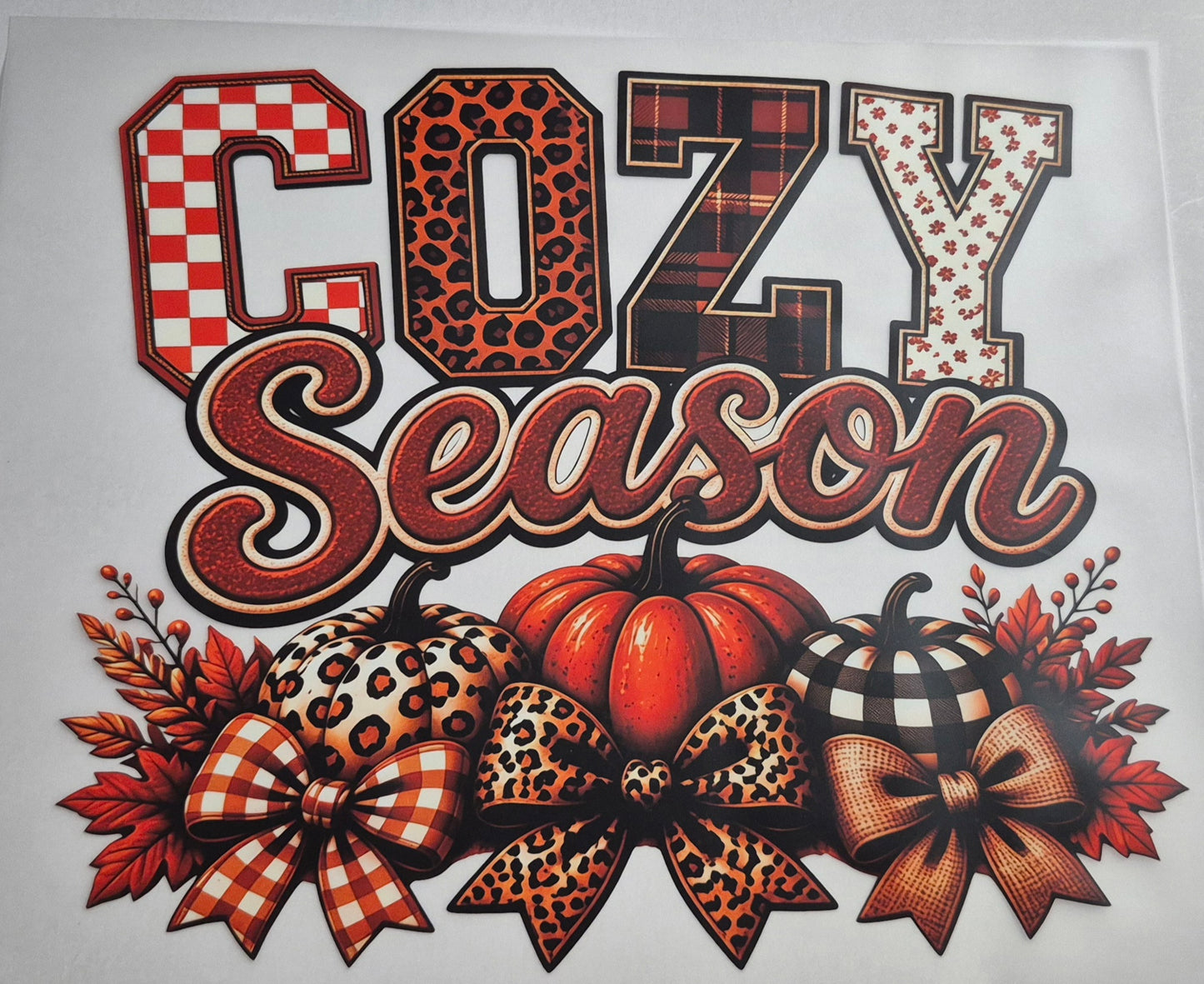 Cozy Season Fall Pumpkins- Transfer Design