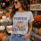 Pumpkin Season Checkered Bow- Sublimation-Vintage Style Design/Halloween T-Shirts/Everyday Fall Top