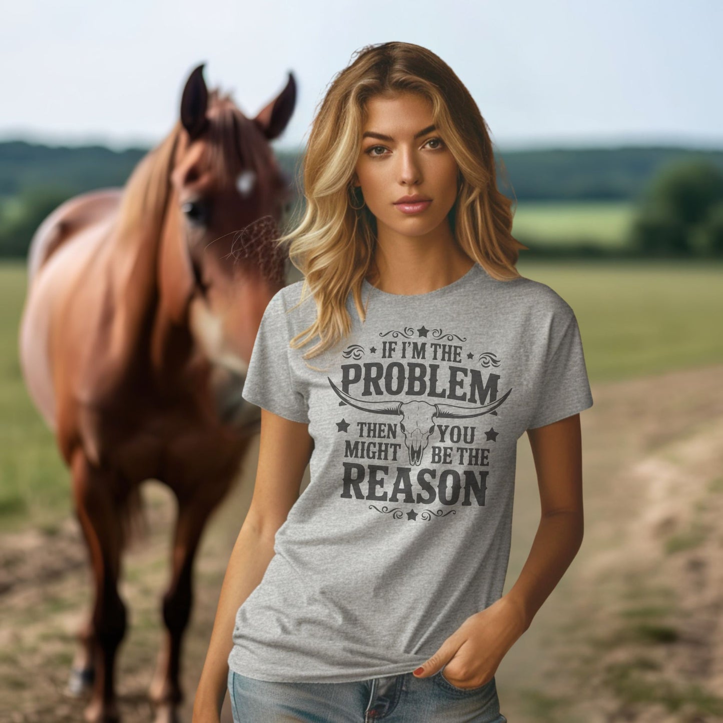 If I'm The Problem- Vintage Sublimation Design Style-Everyday Wear