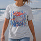 Red, White & Blue Fish-Vintage Style Sublimation Patriotic Tee