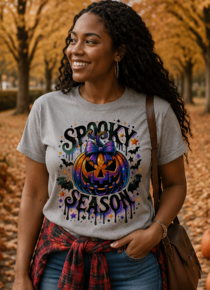 Spooky Season Halloween Pumpkin Graphic Tee/Halloween shirts