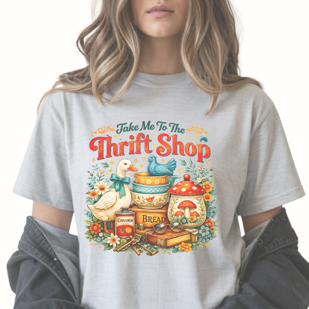 Take Me to the Thrift Shop-Vintage Style Sublimation Design