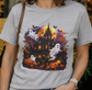 Haunted Fall House with Ghosts- Transfer Design