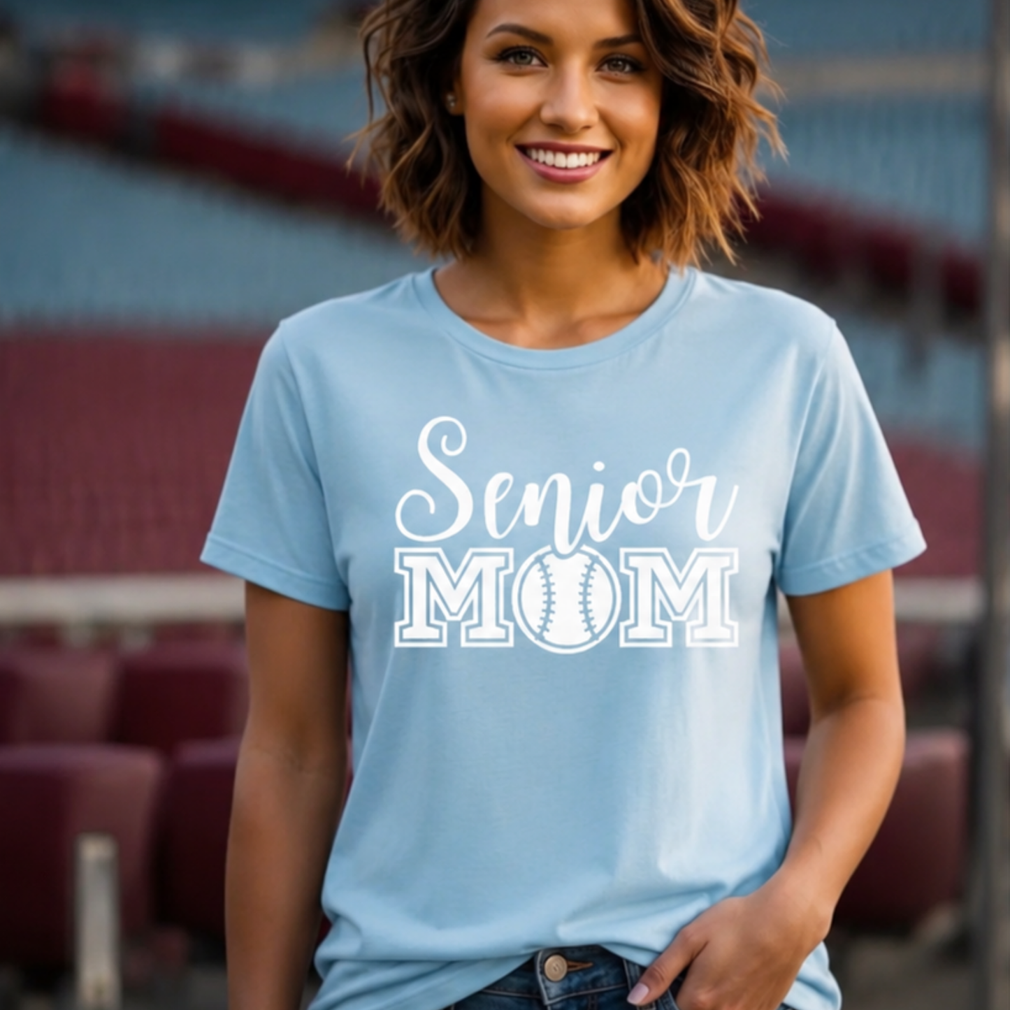 Senior Mom Graphic Design Tee/Senior Baseball Mom/Casual everyday wear/Womenswear/Comfy/Soft T-Shirt