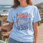 Red, White & Blue Fish-Vintage Style Sublimation Patriotic Tee