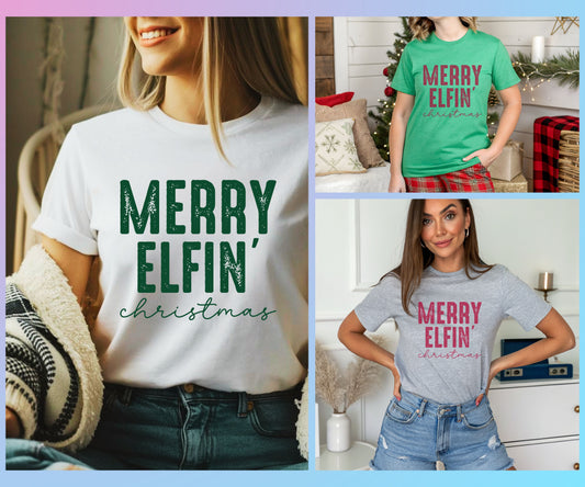 Merry Elfin Christmas-Sublimation Design