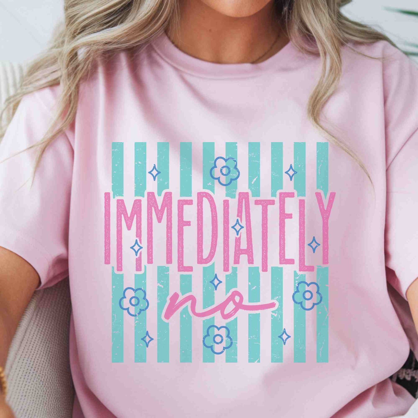 Immediately NO-Sarcastic Tees, Vintage Style Sublimation Design