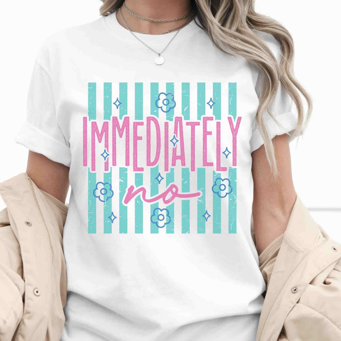 Immediately NO-Sarcastic Tees, Vintage Style Sublimation Design