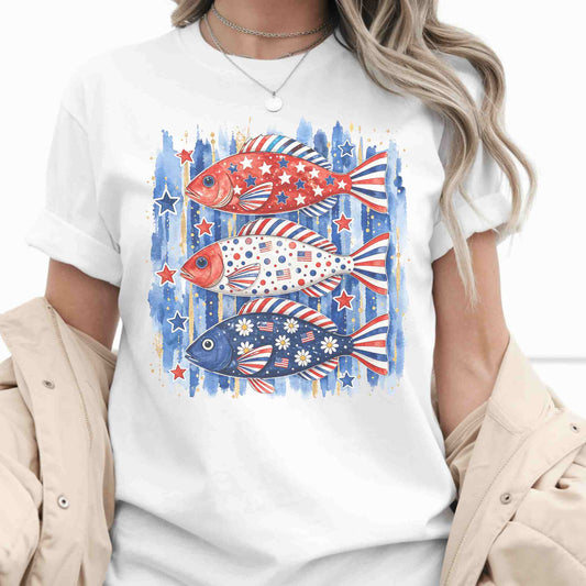 Red, White & Blue Fish