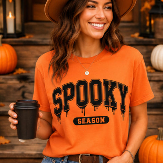 Spooky Season Halloween Graphic Design Tee/Comfy Soft Shirts/Cozy Fall Shirts/Everyday wear/fun Halloween top