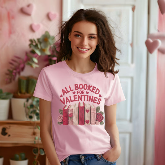 All Booked for Valentines-faux yarn sublimation design