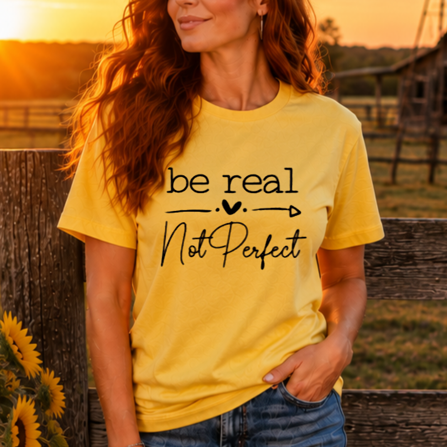 Be Real Not Perfect Graphic Design T-Shirt/Everyday Casual Wear Tee/Funny Tops