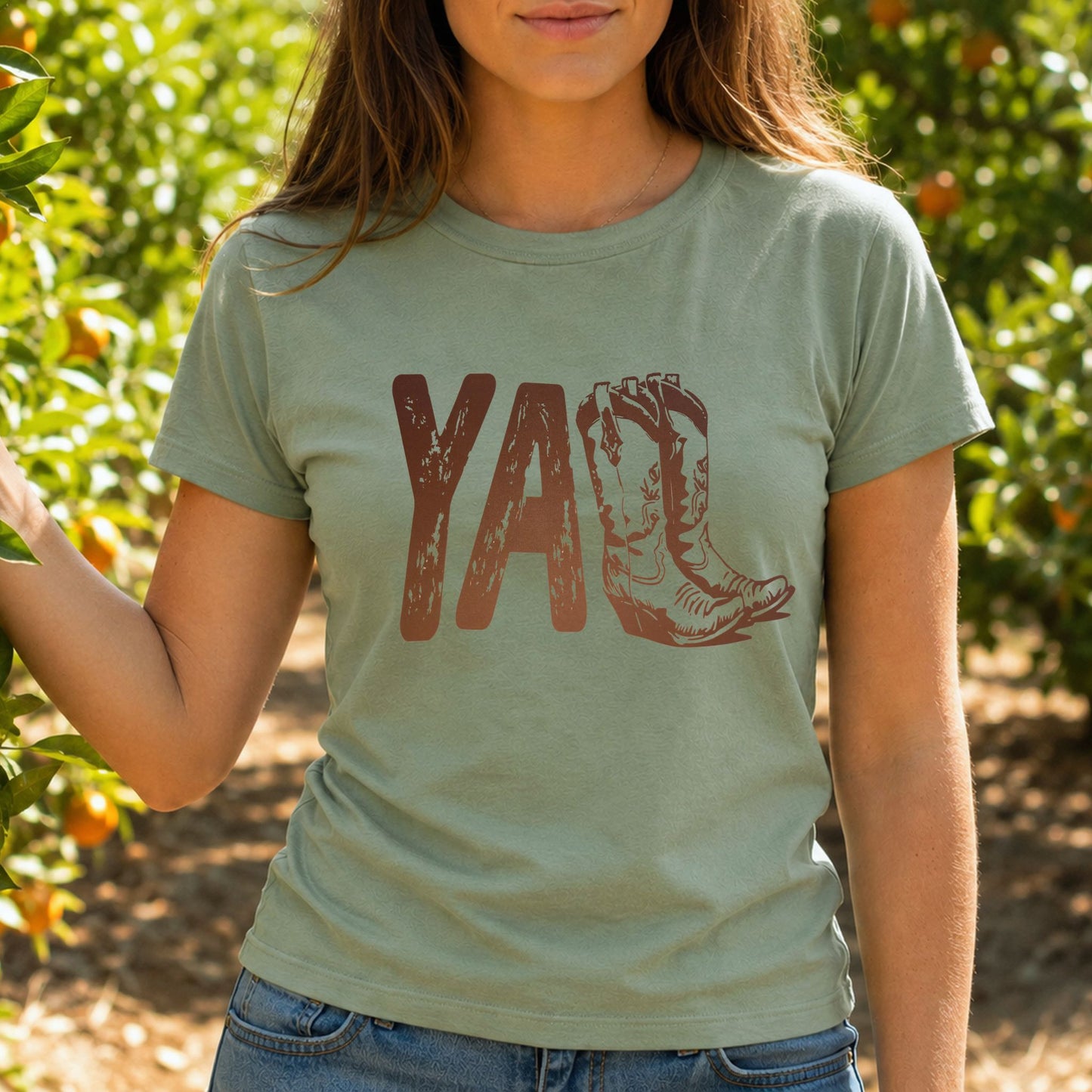 YALL with boots-Graphic Design Comfy T-shirt