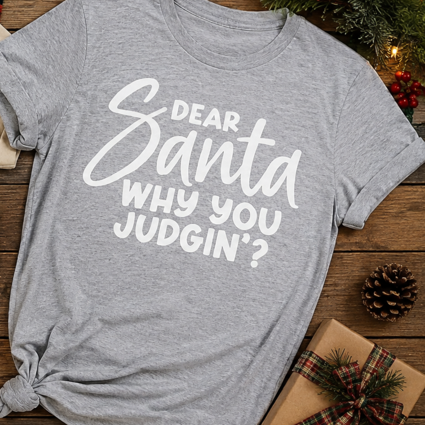 Dear Santa Why You Judgin - Transfer Design