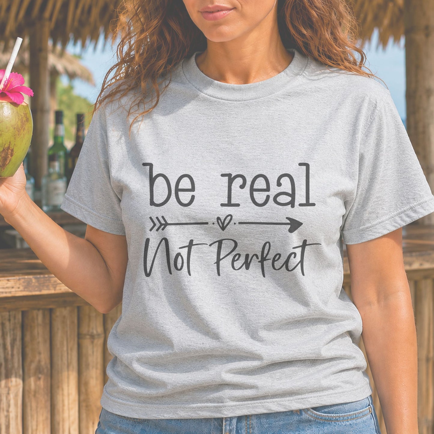 Be Real Not Perfect-Sublimation Vintage Style Design-Everydaywear-Made-To-Order tshirt