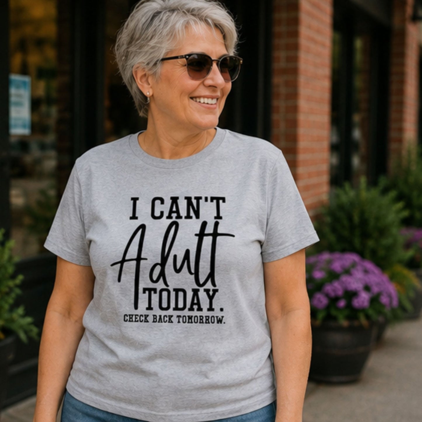 I Can't Adult Today Graphic design Unisex Fit T-Shirt-Comfy & Cozy Shirts-Sarcastic/Sassy Tee/womenswear