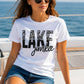 Lake Junkie Unisex Graphic Design T-Shirt/Casual Everyday Wear/Outdoors Tee/Summertime comfy Shirt/LakeLife