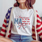 American Mama-Vintage Style Patriotic Sublimation Holiday Tee