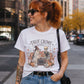 True Crime & Chill Vintage Sublimation Style Design, Ghosts/Skeleton/Halloween Tee/Fall Womenswear Top